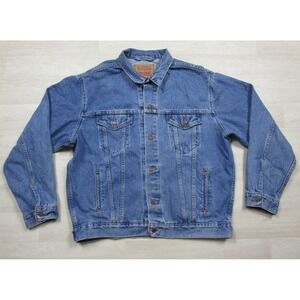 Vintage 90s Levi's Denim Jean Trucker Jacket Men's (L) USA Made Americana